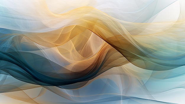 abstract photograph of a blue and yellow wave of color generative ai