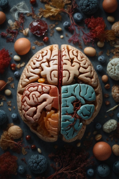 Abstract photos of brain anatomy