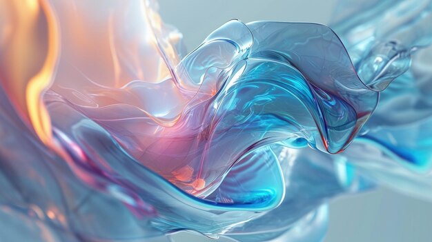 The abstract picture of silky colourful crystal clear satin or fabric aigx