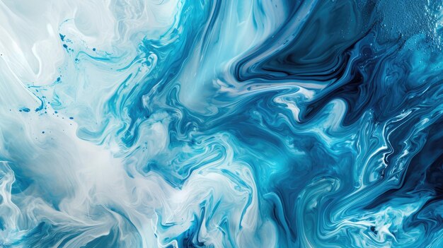 Abstract picture of two colour between blue and white mixing each other aigx