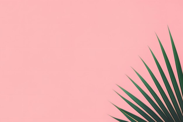 abstract pink background with shadow of palm leaf soft focus