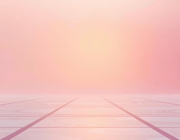 Photo abstract pink background with soft light and tiled floor