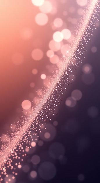 Abstract pink and purple bokeh background with glittering line