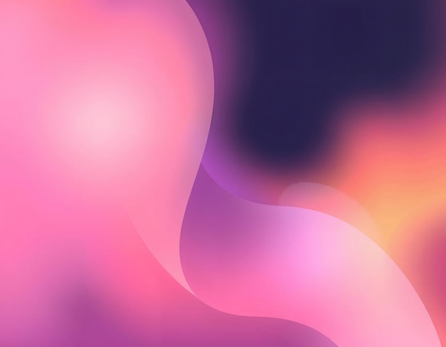 Photo abstract pink and purple gradient background with curved lines