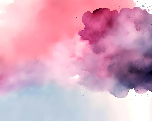 Photo abstract pink and purple watercolor background