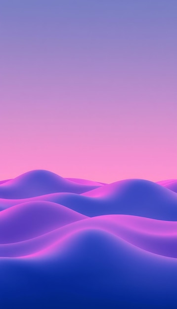 Abstract pink and purple wavy landscape