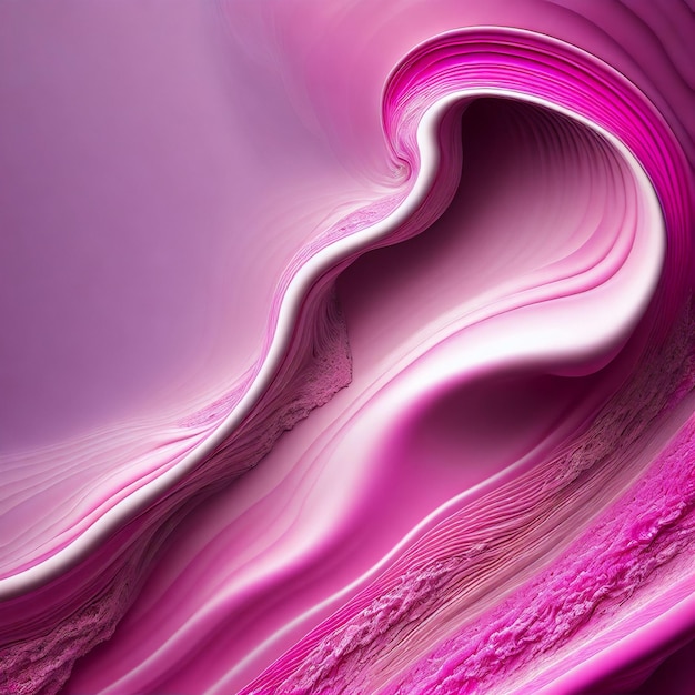 Abstract pink spiral curvy wave generative art by AI