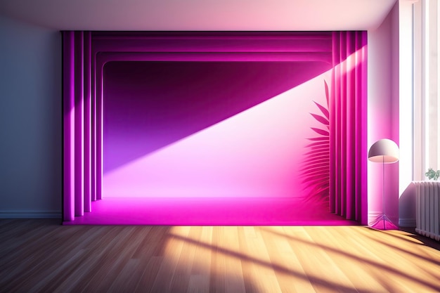 Abstract pink studio background for product presentation