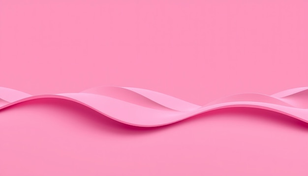 Photo abstract pink wavy background with copy space