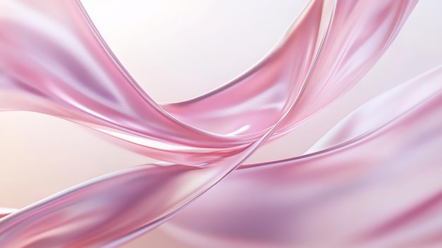 Abstract Pink and White Fabric Swirls