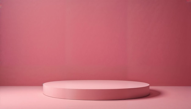 Abstract Pink white podium pedestal background