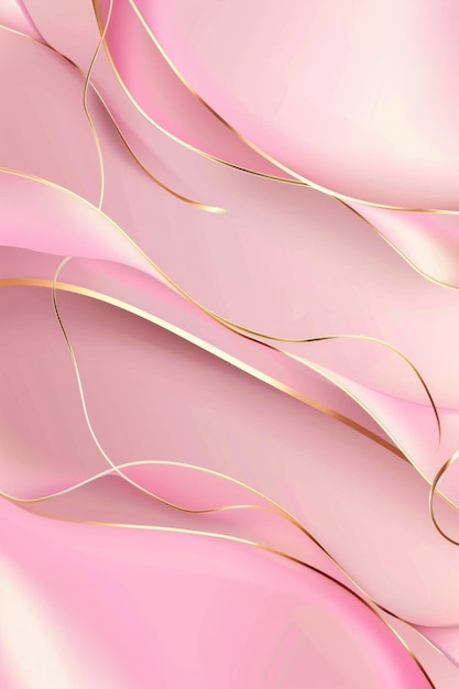 Abstract pink with shiny gold background