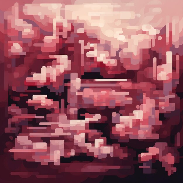 abstract pixel artwork in the styles of camouflage retrofuturistic simple minimalist