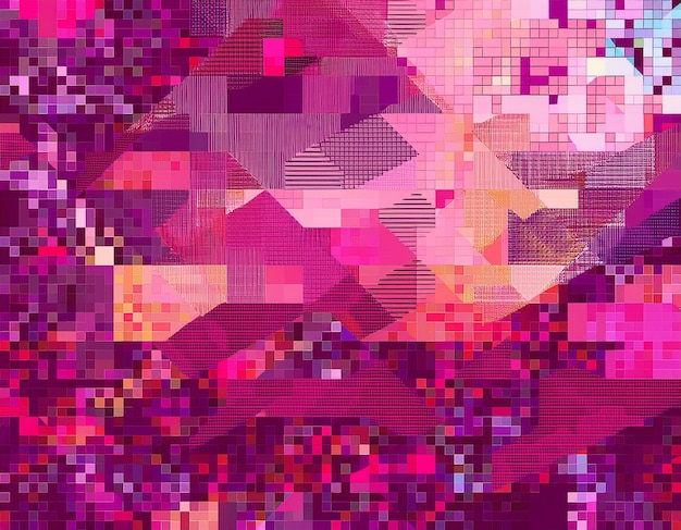 Abstract Pixelated Digital Noise Background Futuristic Glitch Texture with Modern Tech Aesthetic