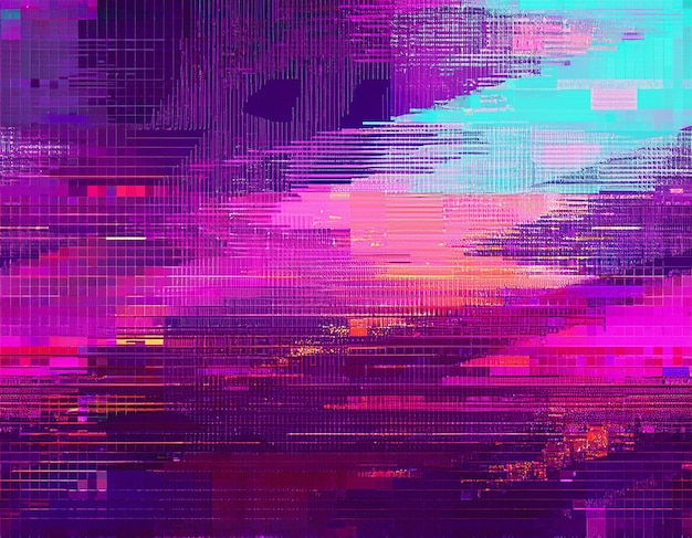 Abstract Pixelated Digital Noise Background Futuristic Glitch Texture with Modern Tech Aesthetic