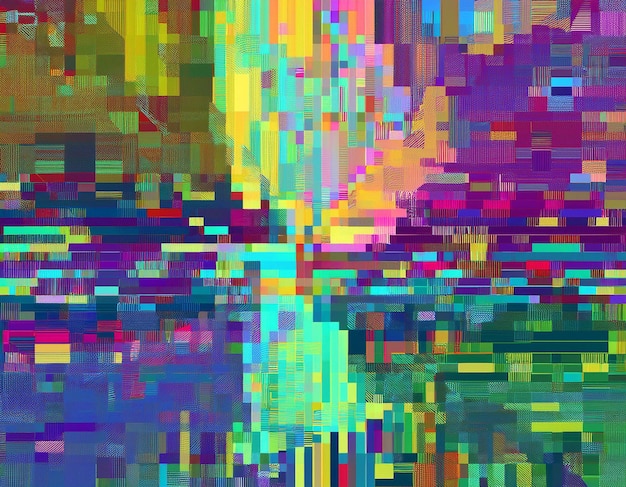 Abstract Pixelated Digital Noise Background Futuristic Glitch Texture with Modern Tech Aesthetic