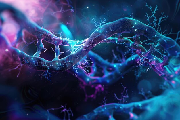 Abstract plexus DNA oragnic background