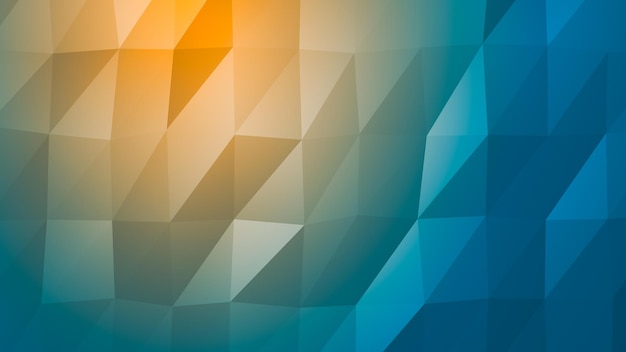 Abstract Polygonal colorful orange and blue background