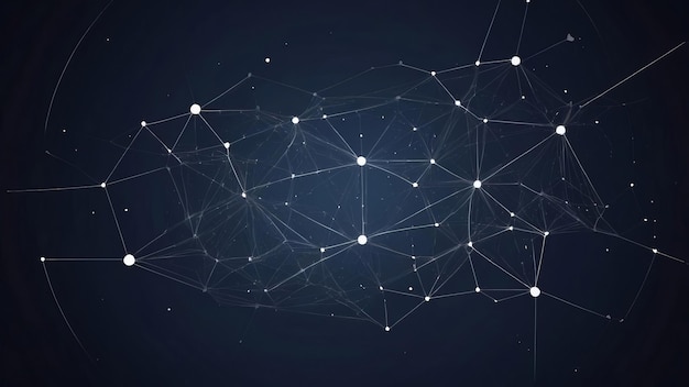 Abstract polygonal space low poly dark background with connecting dots and lines Connection