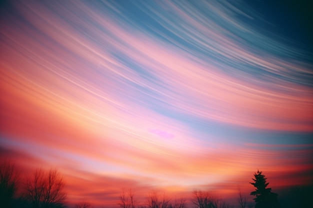 Abstract portrayal of nacreous clouds rare and colorful polar stratospheric clouds that appear in t