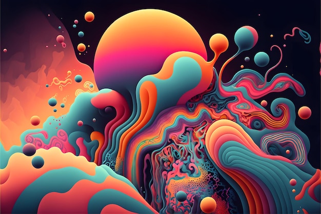 Abstract psychedelic background