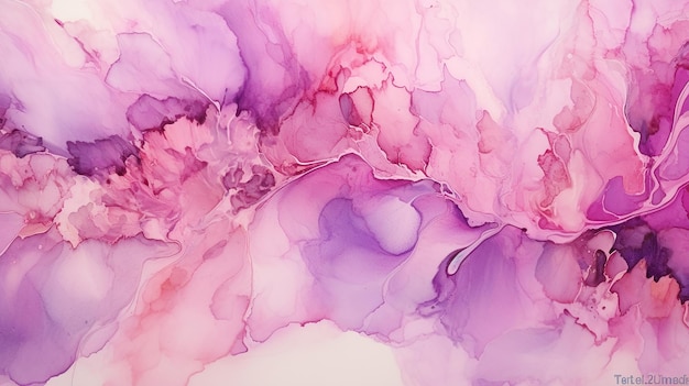 Abstract purple art with pink and gold violet background with beautiful smudges Generative AI