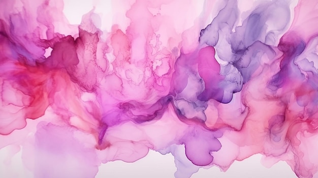 Abstract purple art with pink and gold violet background with beautiful smudges Generative AI