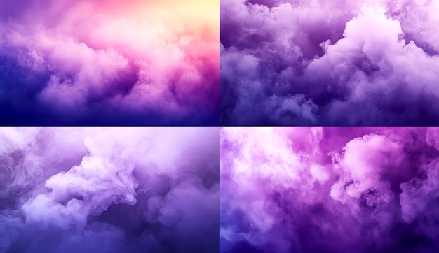 Photo abstract purple background with clouds and fog smoke texture watercolor illustration vector design watercolor background