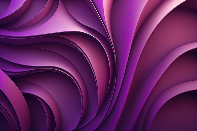 An abstract purple background with curved curves generative AI