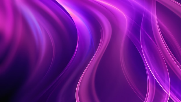 Abstract purple background with glowing smooth lines