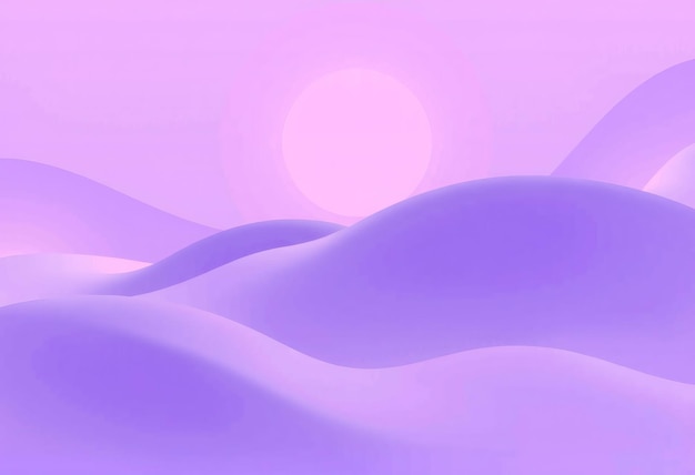 Abstract purple background with smooth curves and a circle