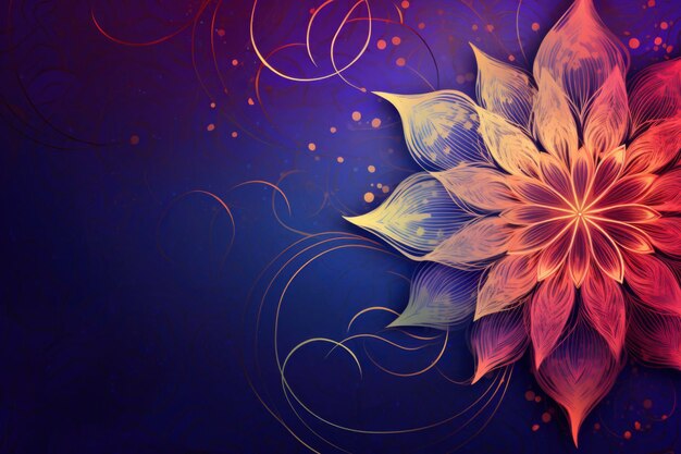 Abstract purple background with subtle flowers pattern