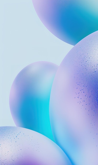 Abstract Purple and Blue Spheres