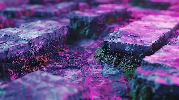 Photo abstract purple and blue stone texture