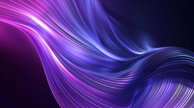 Abstract Purple and Blue Wave