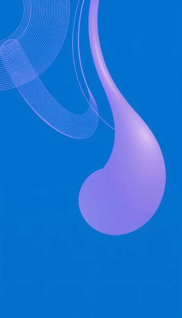 Photo abstract purple and blue waves on a background