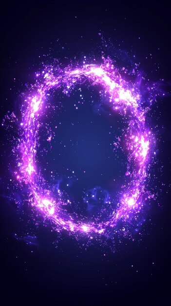 Abstract Purple Energy Circle