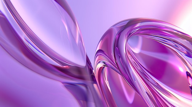 Abstract Purple Fluid Glass Background