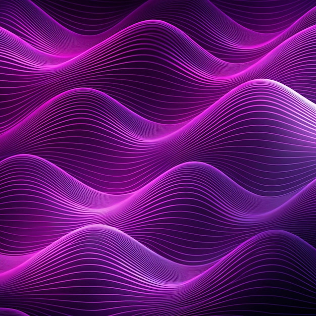 Photo abstract purple line waves background