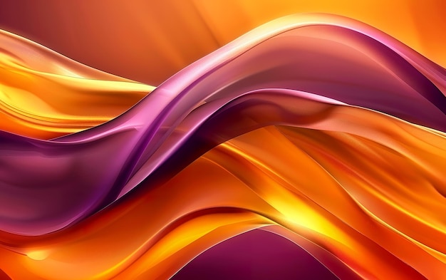 Abstract purple and orange wavy shapes background Abstract Smooth Orange Curvy Background