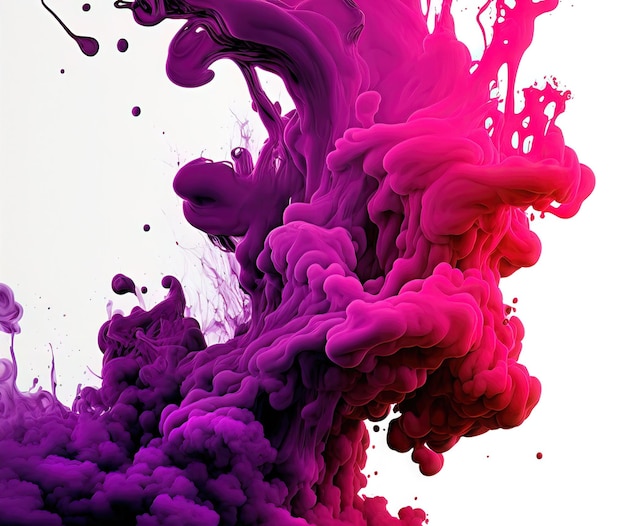 Abstract purple and pink color smoky texture banner generative ai