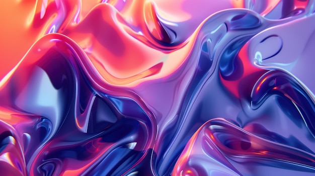 Abstract Purple Pink Liquid Background