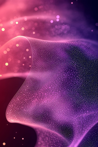 Abstract Purple and Pink Swirling Background with Glowing Lights