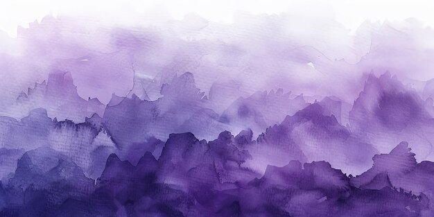 Abstract Purple Watercolor Landscape