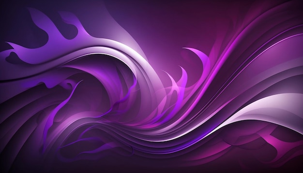 Abstract purple wave background generative ai