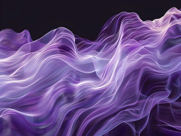 Abstract purple waves background generative ai