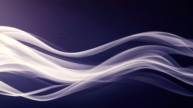 Photo abstract purple and white wave background