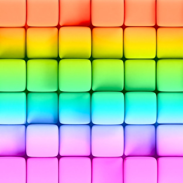 Abstract rainbow background with colorful cubes