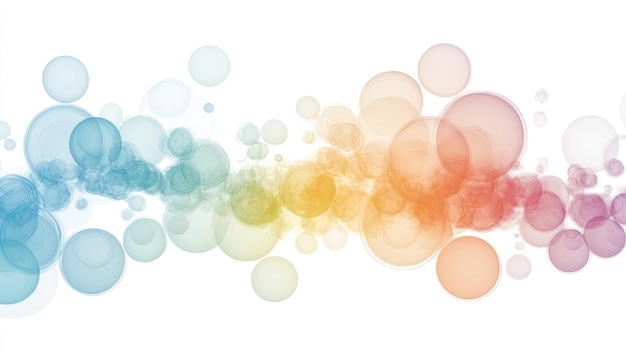 Photo abstract rainbow bubble background