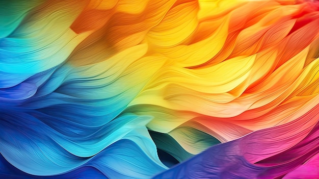 Abstract Rainbow colors abstract waves splash lines banner background wallpaper Generative AI